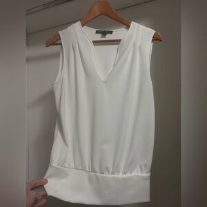 Boston Proper white Sleeveless Blouse